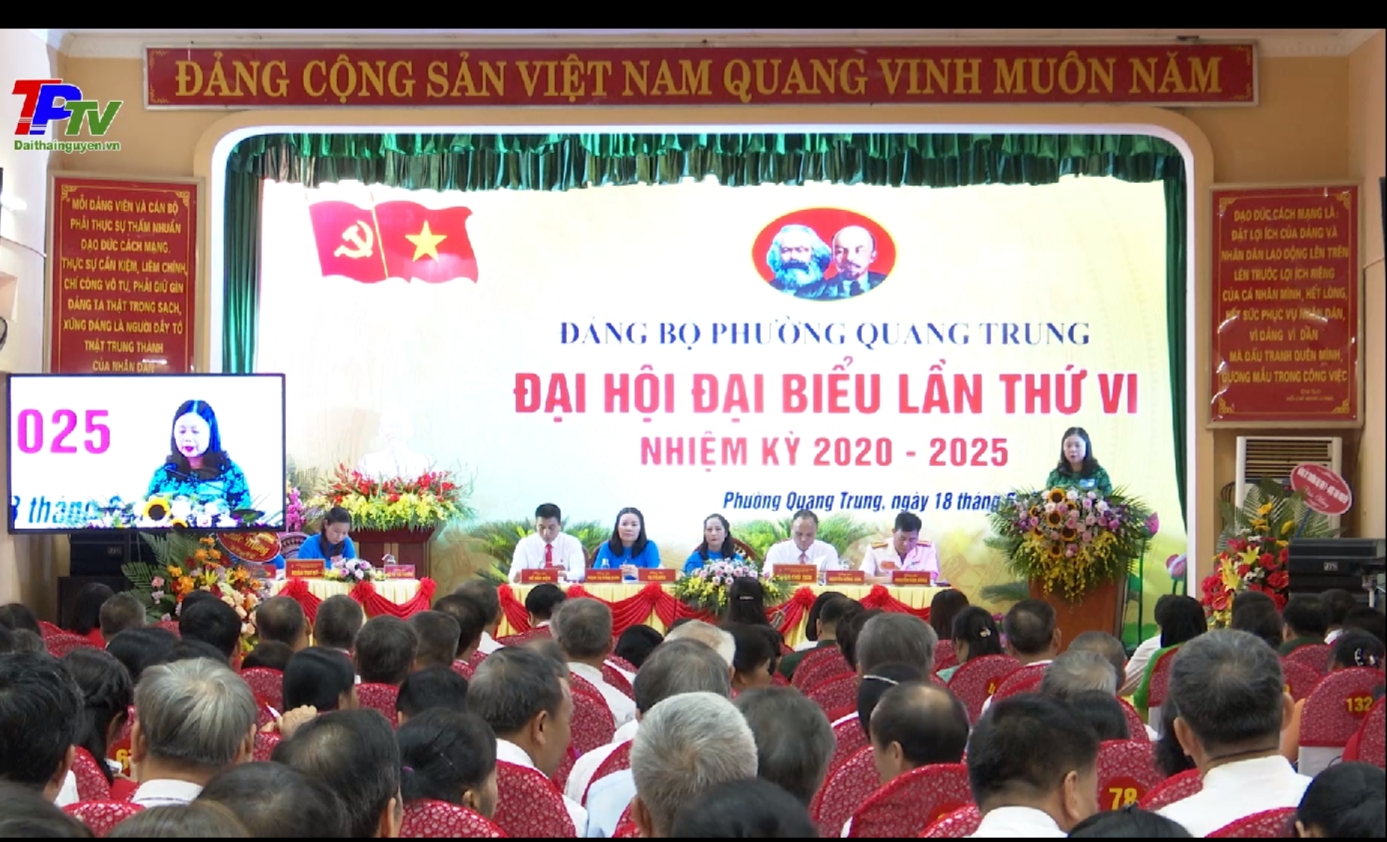 Đ/c Đoàn Thị Hảo - Ủy viên BTV tỉnh ủy - Bí thư Thành ủy Thái Nguyên phát biểu chỉ đạo Đại hội